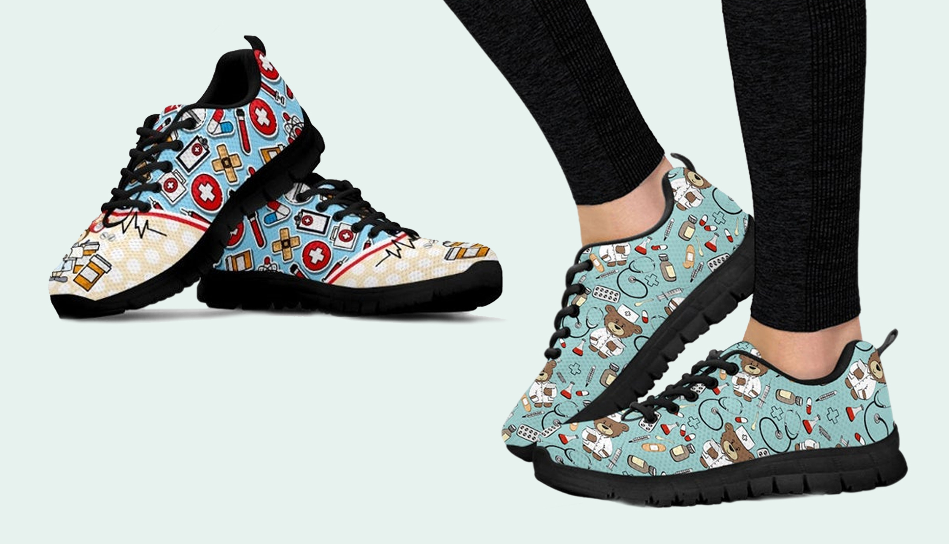 leuk zijn deze? - sneakers met toffe medische prints voor zorgmedewerkers | FloorZorgt.nl