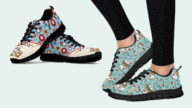 Sneakers verpleegkundige medische print 