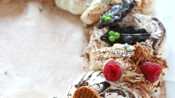 Kerstkrans van merengue