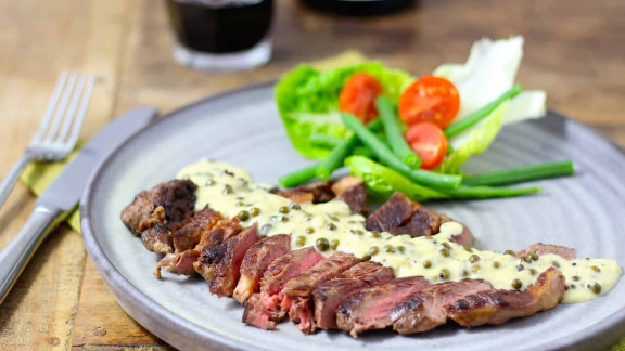 Ribeye met sherry-pepersaus 