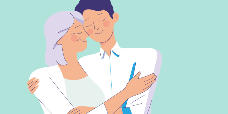 moeder-zoon-werken-in-de-zorg